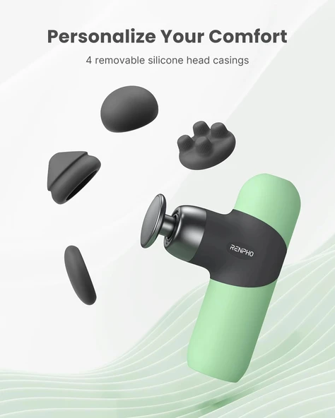 RENPHO Mini Isıtmalı Termal Masaj Cihazı, Derin Doku Perküsyon - Nane Aroma - 2