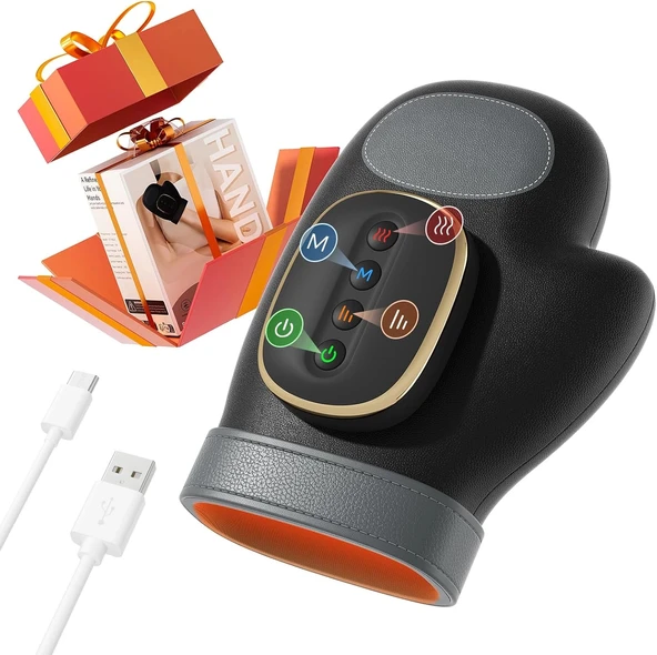 Estefanlo Isı Kompresyon Terapili El Masaj Aleti - Siyah