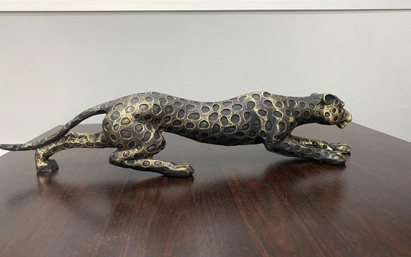 Dekoratif Biblo Leopar Çita Kaplan Heykeli - 4