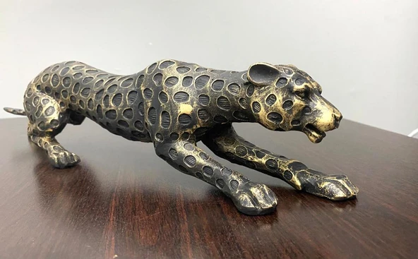 Dekoratif Biblo Leopar Çita Kaplan Heykeli - 2