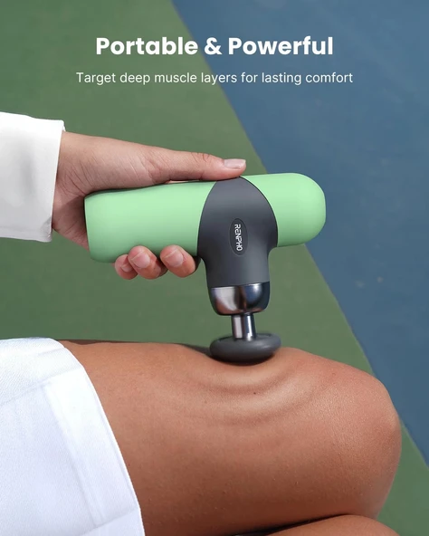 RENPHO Mini Isıtmalı Termal Masaj Cihazı, Derin Doku Perküsyon - Nane Aroma - 4