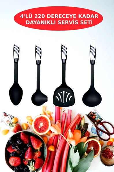 4’lü Modern Tasarım Pişirme ve Servis Seti – 220°C Isıya Dayanıklı