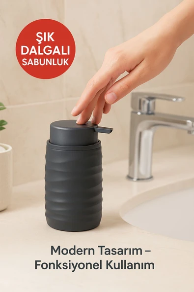 Mutfak ve Banyo İçin Şık Tasarımlı Sabunluk Antrasit - 2