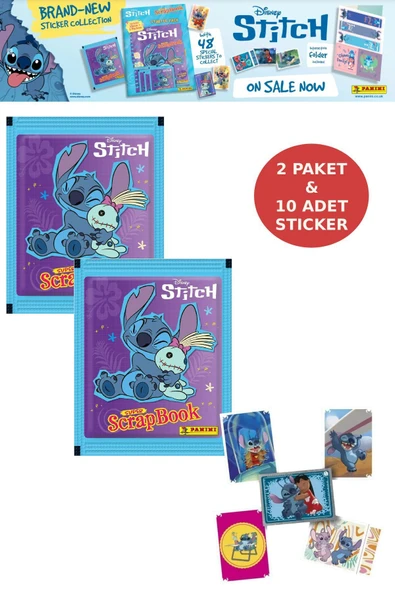 2 Paket Panini Stitch Süper ScrapBook Çıkartma 10 Adet Sticker