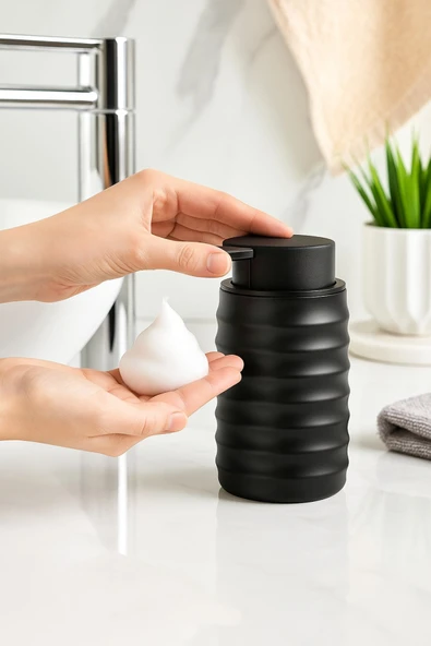Mutfak ve Banyo İçin Şık Tasarımlı Sabunluk Siyah - 2