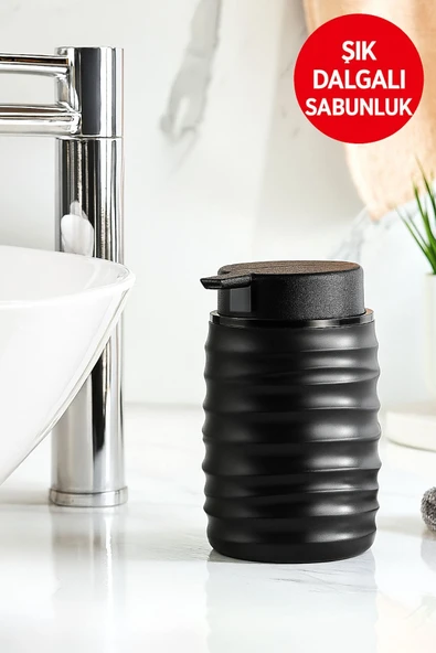 Mutfak ve Banyo İçin Şık Tasarımlı Sabunluk Siyah