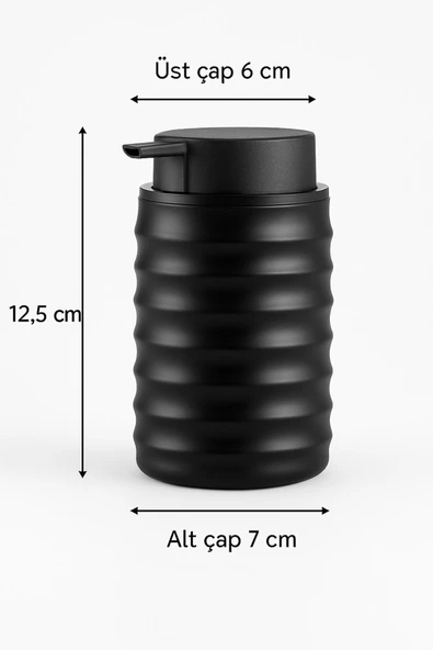 Mutfak ve Banyo İçin Şık Tasarımlı Sabunluk Siyah - 3