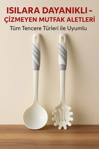 2’li Modern Tasarım Pişirme ve Servis Seti – 220°C Isıya Dayanıklı Beyaz