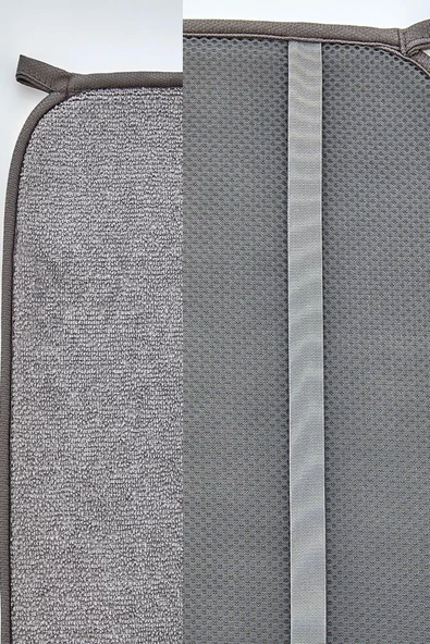 Mikrofiber Katlanabilir Bulaşık Kurutma Matı ve Tabaklık – Kaymaz Tabanlı, Hızlı Kuruyan, 37x38 cm - 6