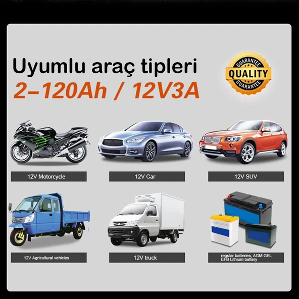 Lancol Akü Test ve Sarj Cihazi 12V/3A CAT-200 - Resim 4