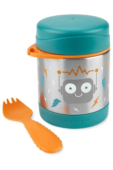 Nessiworld  Skip Hop Zoo Paslanmaz Çelik Termos 325 ml Robot - Resim 2