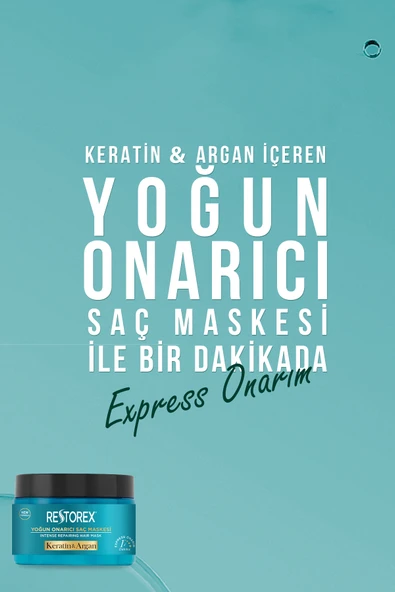 Restorex Keratin & Argan Onarıcı Saç Bakım Maskesi 300 Ml - Yıpranmış Ve Hasar Görmüş Saçlar Botoks Etkili - 2