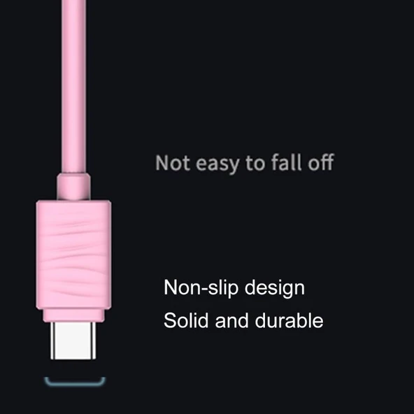 Joyroom JR-S118 Type-C USB Hızlı Şarj ve Data Kablosu 1m Pembe - 2