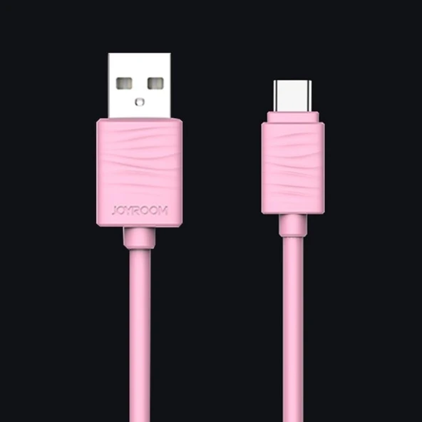 Joyroom JR-S118 Type-C USB Hızlı Şarj ve Data Kablosu 1m Pembe - 1