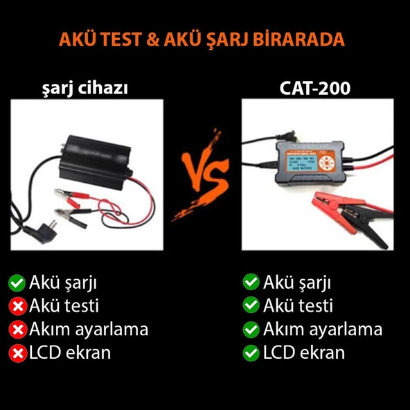 Lancol Akü Test ve Sarj Cihazi 12V/3A CAT-200 - Resim 5