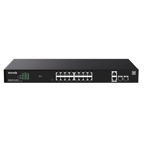 TENDA 16port 250w FULL PoE TEG2220P-16-250W GIGABIT 2X SFP CLOUD YÖNETİLEBİLİR Switch