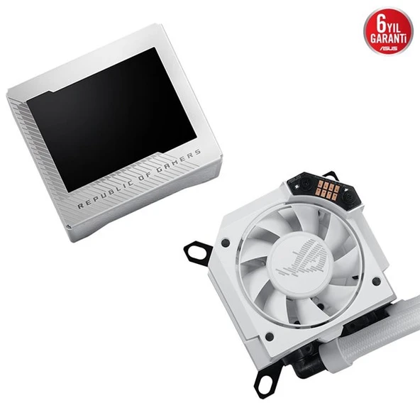 ASUS 240MM ROG RYUJIN III 240 ARGB OLED AM5-1851P SIVI SOĞUTMALI İŞLEMCİ FANI BEYAZ - 4