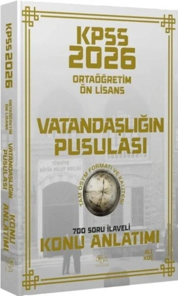 CBA Yayınları 2026 KPSS Lise Ortaöğretim Ön Lisans Vatandaşlık Vatandaşlığın Pusulası Konu Anlatımı ürün görseli 1
