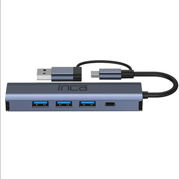 INCA IUTP-5T Gigabit USB Çoklayıcı USB 3.0,TYPEC Ethernet - 3