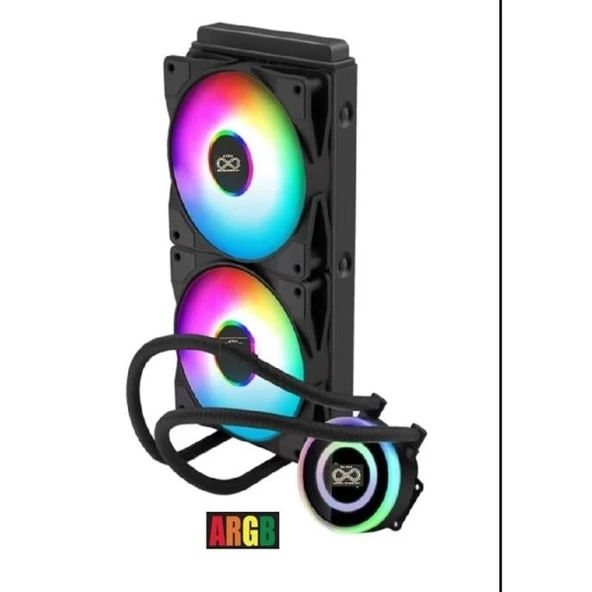 AZTECH 240mm LIQUID COOLING AZ240-1B ARGB Sıvı Soğutmalı AM5-1851p İşlemci Fanı - 2