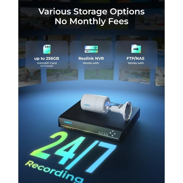 REOLINK 8MP BULLET 4MM CX810 IP Güvenlik Kamerası PoE IP67, ColorX - 7