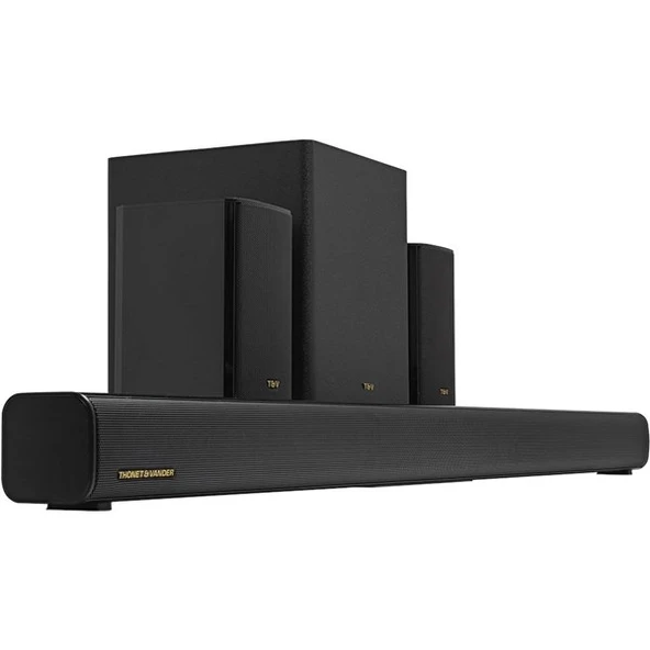 THONET Vander Rein HK096-03618 200W RMS Bluetooth HDMI Soundbar + Subwoofer 5.1 Hoparlör - Resim 6