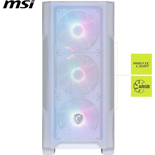 MSI MAG FORCE M100R WHITE GAMING MICRO-TOWER PC KASASI BEYAZ - 2
