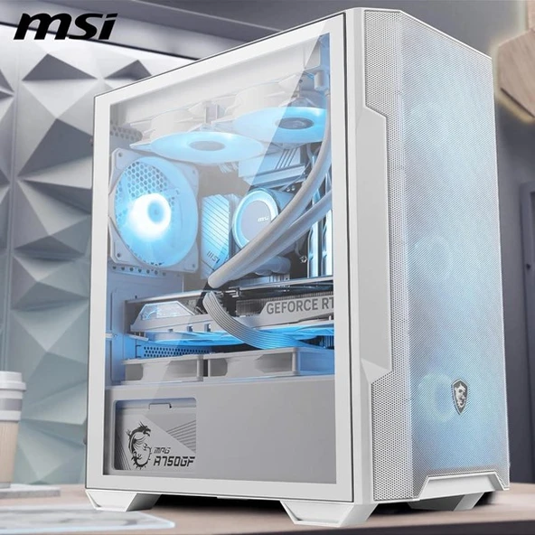 MSI MAG FORCE M100R WHITE GAMING MICRO-TOWER PC KASASI BEYAZ - 7