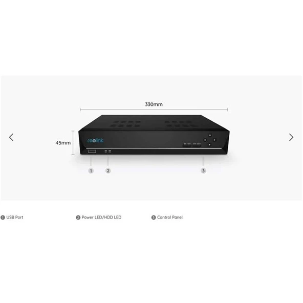 REOLING 16kanal NVS16-410 PoE NVR Kayıt Cihazı (4TB Disk Dahil) - 2