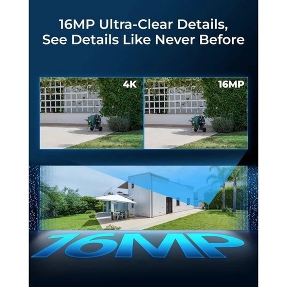 REOLINK 16MP PANORAMİK 2,8mm Duo 3 IP Güvenlik Kamerası PoE IP65, Renkli - 2