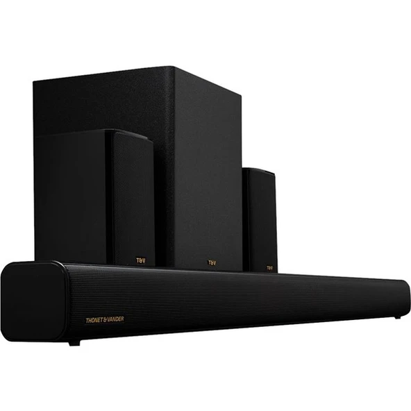 THONET Vander Rein HK096-03618 200W RMS Bluetooth HDMI Soundbar + Subwoofer 5.1 Hoparlör ürün görseli