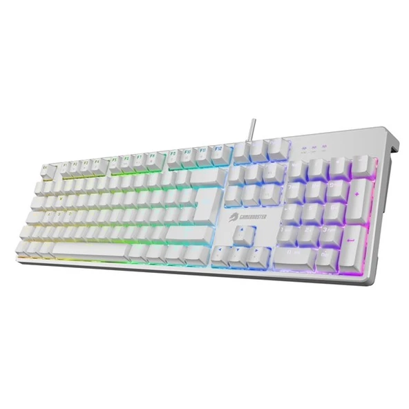 GAMEBOOSTER G24W Enigma Rainbow Aydınlatmalı Red Switch Mekanik Beyaz Oyun Klavyesi - 2