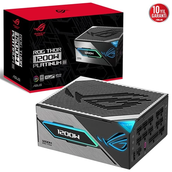ASUS 1200W 80+ PLATINUM ROG THOR 1200P3 Tam Modüler Power Supply