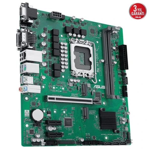 ASUS PRO H810M-C CSM DDR5 HDMI-DP TYPEC PCIE 5.0 1851P MATX KURUMSAL ANAKART - 4