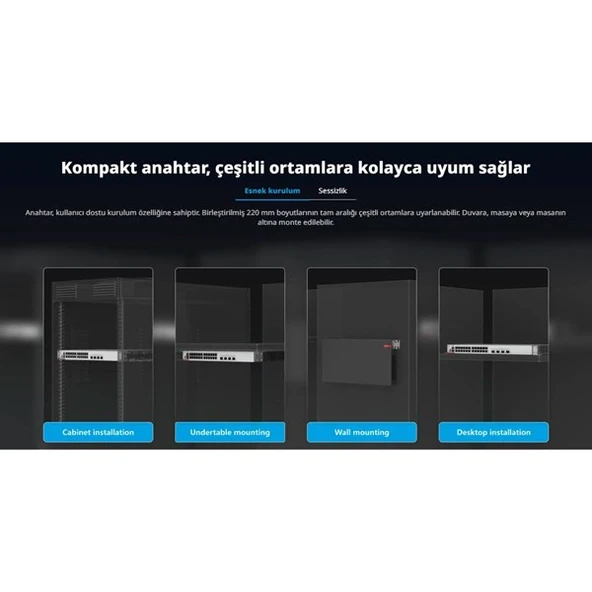 RUIJIE 24port RG-CS83-24GT4XS GIGABIT 4-SFP 10GBE LAYER3 YÖNETİLEBİLİR SWITCH - Resim 3