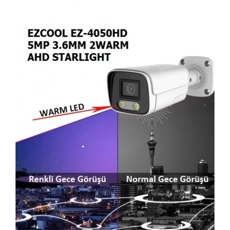 EZCOOL 5MP EZ-4050HD 3.6MM 40metre STARLIGT BULLET AHD KAMERA