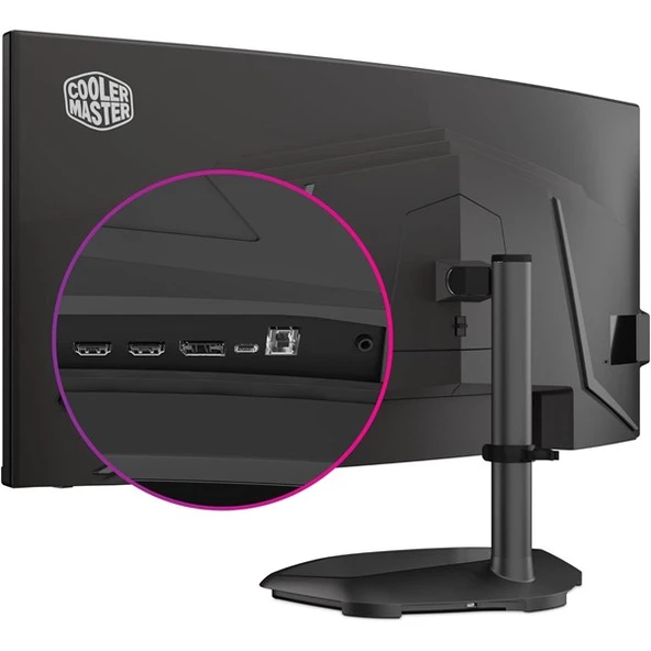 COOLERMASTER 34" VA GM34-CWQ 0.5MS 165HZ HDMI-DP USBC KAVISLI GAMING MONİTÖR 3440X1440 - Resim 5