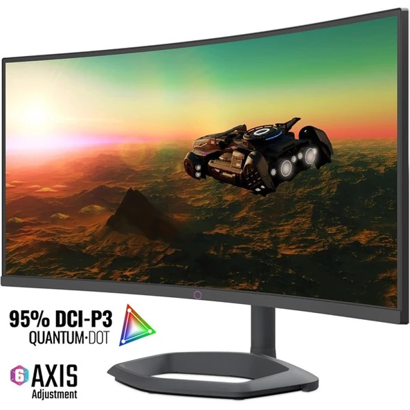 COOLERMASTER 34" VA GM34-CWQ 0.5MS 165HZ HDMI-DP USBC KAVISLI GAMING MONİTÖR 3440X1440 - Resim 3