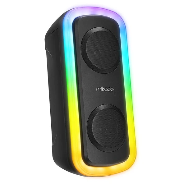 MIKADO MD-C18 Siyah 8W RGB Işıklı Taşınabilir Hoparlör ürün görseli