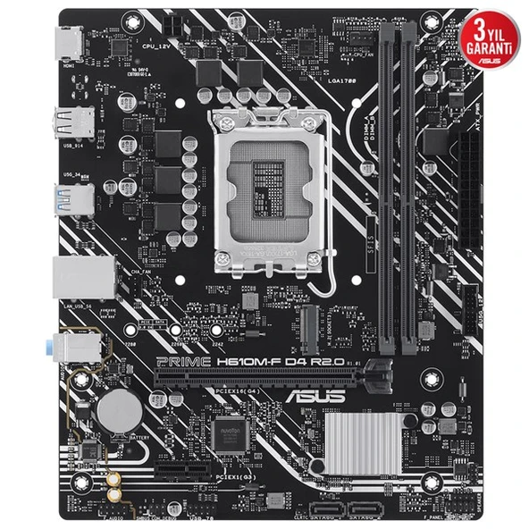 ASUS PRIME H610M-F R2.0 DDR4 HDMI PCIe 16X v4.0 1700p mATX - 2