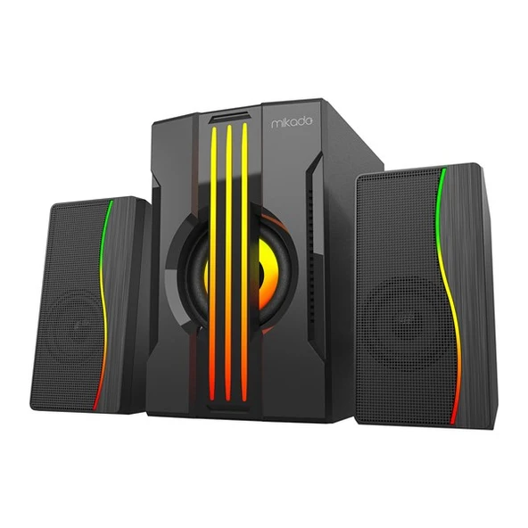 MIKADO MD-254 2+1 25W(5w*2+15w) Usb+SD+Fm Bluetooth Destekli RGB Ses Sistemi - 4