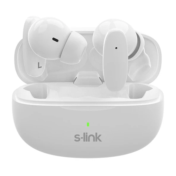 S-LINK EARDOPES SL-TWS08 Beyaz 4 Mikrofonlu Enc Dual Mıc. TWS 50/500mah BT Mikrofonlu Kulaklık - 3