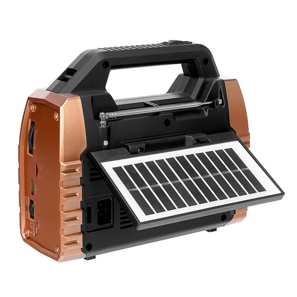 Mikado MDR-325 Ahşap USB- TF Destekli FM/AM/SW/BT+SOLAR+Power Bank 3 Band Klasik Radyo - 4