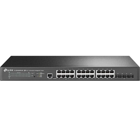 TP-LINK 24port TL-SG3428XPP-M2 2.5 GIGABIT 4-SFP 10GbE 500W YÖNETİLEBİLİR POE SWITCH
