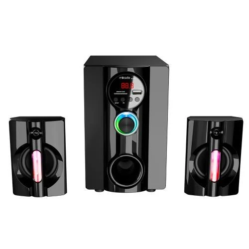 MIKADO MD-95BT 2+1 20W Siyah Multimedya FM/BT/SD/USB Speaker Hoparlör - Resim 2
