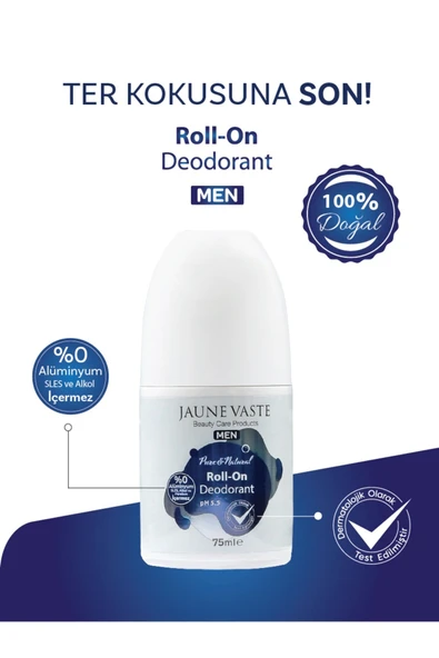 Jaune Vaste Doğal Erkek Roll-On Deodorant 75 ml
