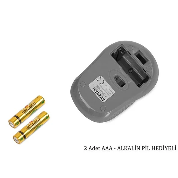 Everest SM-300 Usb Siyah 4D Optik Süper Sessiz Alkalin Pil Kablosuz Mouse - 4