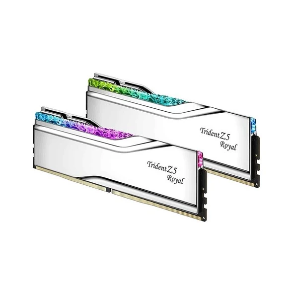 GSKILL 32GB (2X 16GB) DDR5 6400MHZ CL30 RGB DUAL KIT PC RAM TRIDENT Z5 ROYAL SILVER F5-6400J3039G16GX2-TR5S - 3