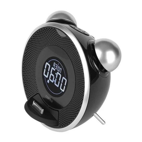 EDIFIER IF230B Tick Tock Dock 9W RMS iPod iPhone Uyumlu FM Radyolu Siyah Bluetooth Hoparlör
