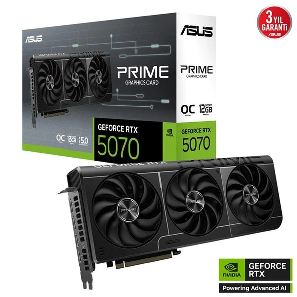 ASUS 12GB PRIME RTX5070-O12G GDDR7 192bit HDMI DP PCIe 5.0 ürün görseli